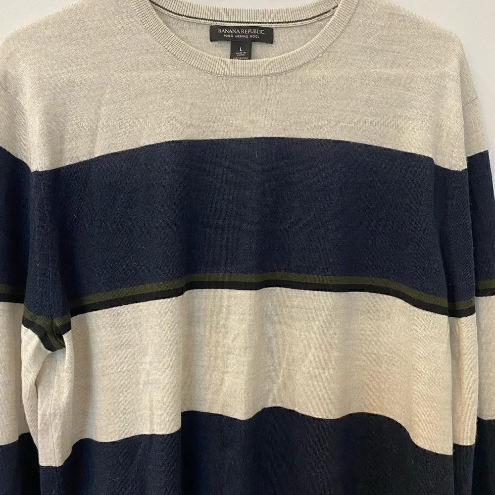 Banana Republic 100% Merino Wool Sweater Men Size L